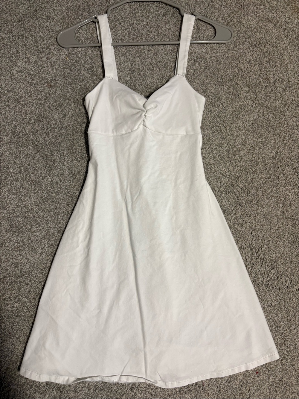 Blue Blush White Mini Dress with Sweetheart Bust